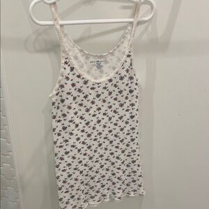 Brandy Melville White Floral Camisole